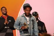 Kendrick Lamar accepts the Song of the Year award for "Not Like Us" onstage during the 67th Annual GRAMMY Awards at Crypto.com Arena on February 02, 2025, in Los Angeles, California. (Photo by Johnny Nunez/Getty Images for The Recording Academy)
